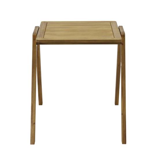 Oviala - Table de jardin carrée en bois d'eucalyptus 2 places Uzes - Oviala - Image 3