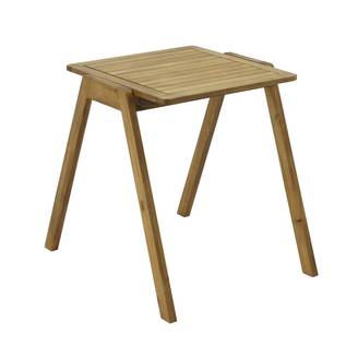 Oviala - Table de jardin carrée en bois d'eucalyptus 2 places Uzes - Oviala