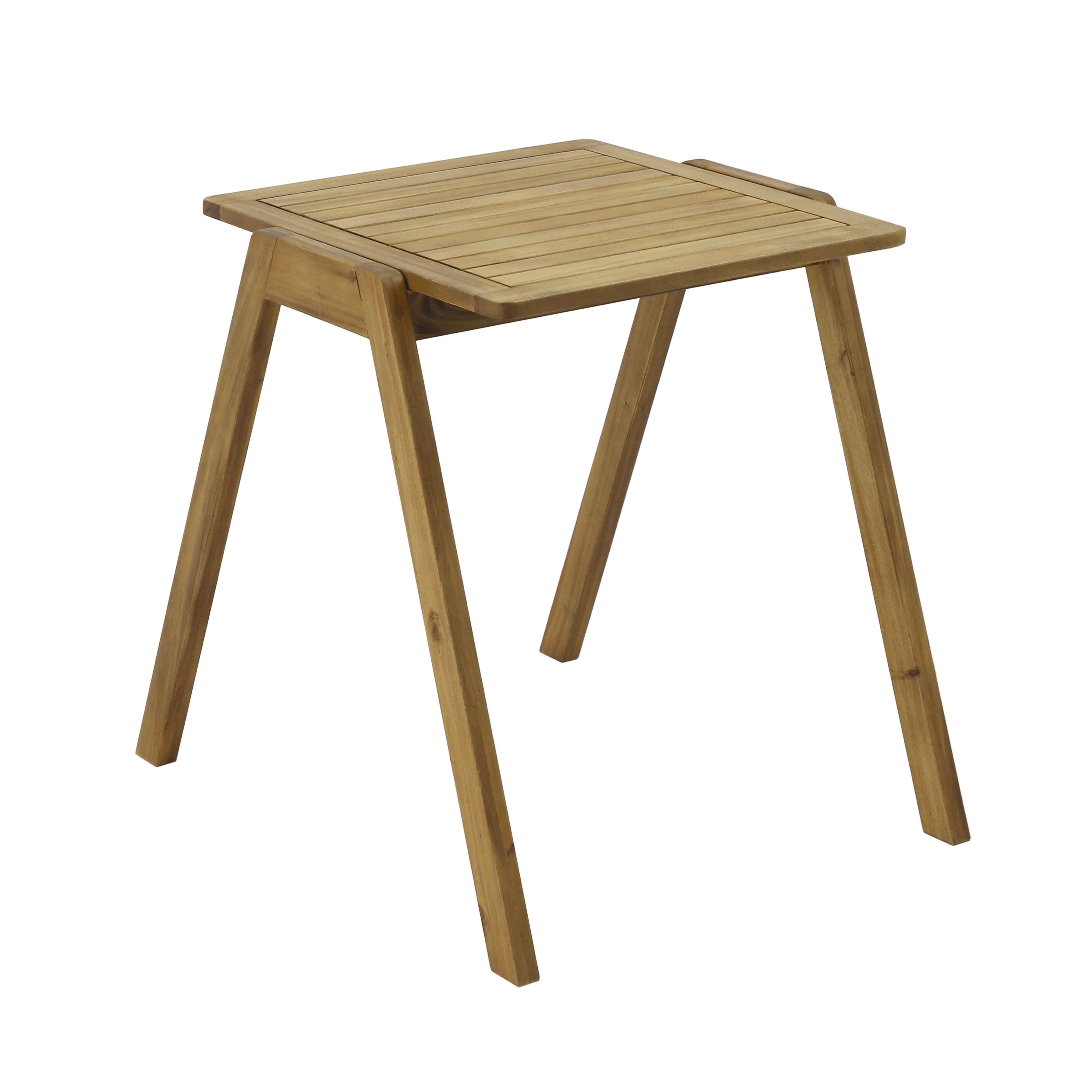 Oviala - Table de jardin carrée en bois d'eucalyptus 2 places Uzes - Oviala