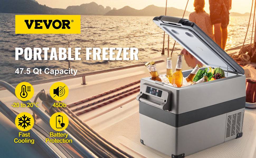 VEVOR Glaciere 45L double zone -20C a 10C 12/24V et 100-240V pour camion bateau camping - Image 9