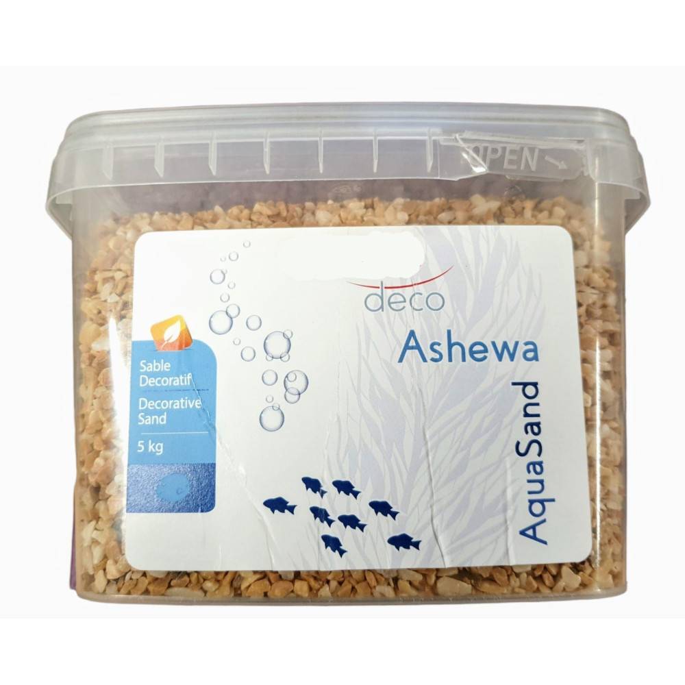 Gravier décoratif 2-3 mm jaune Ashewa aquaSand 5 kg pour aquarium - Image 1