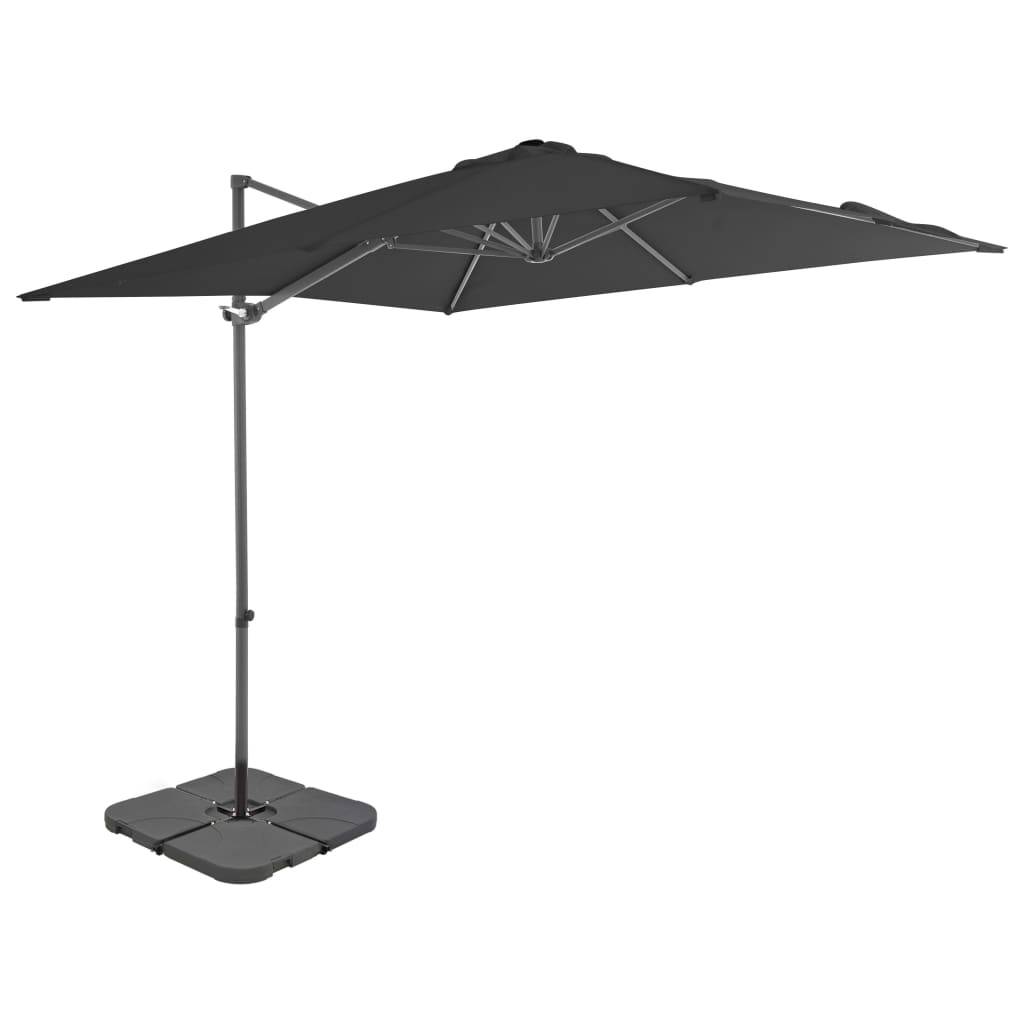 Helloshop26 - Parasol avec base portable 2,5 x 2,5 m anthracite - Imagen 1