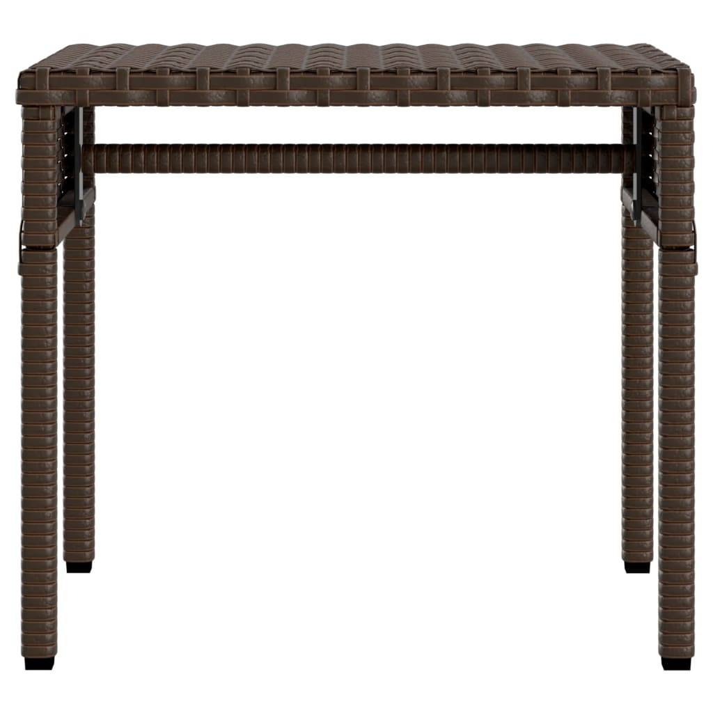 Vidaxl - Chaise longue avec auvent et table marron résine tressée vidaXL 368198 - Image 9