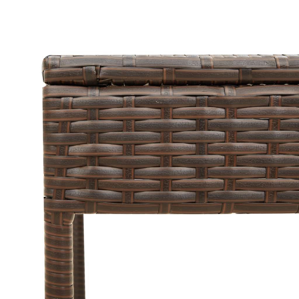 Vidaxl - Chaise longue avec auvent et table marron résine tressée vidaXL 368198 - Image 4