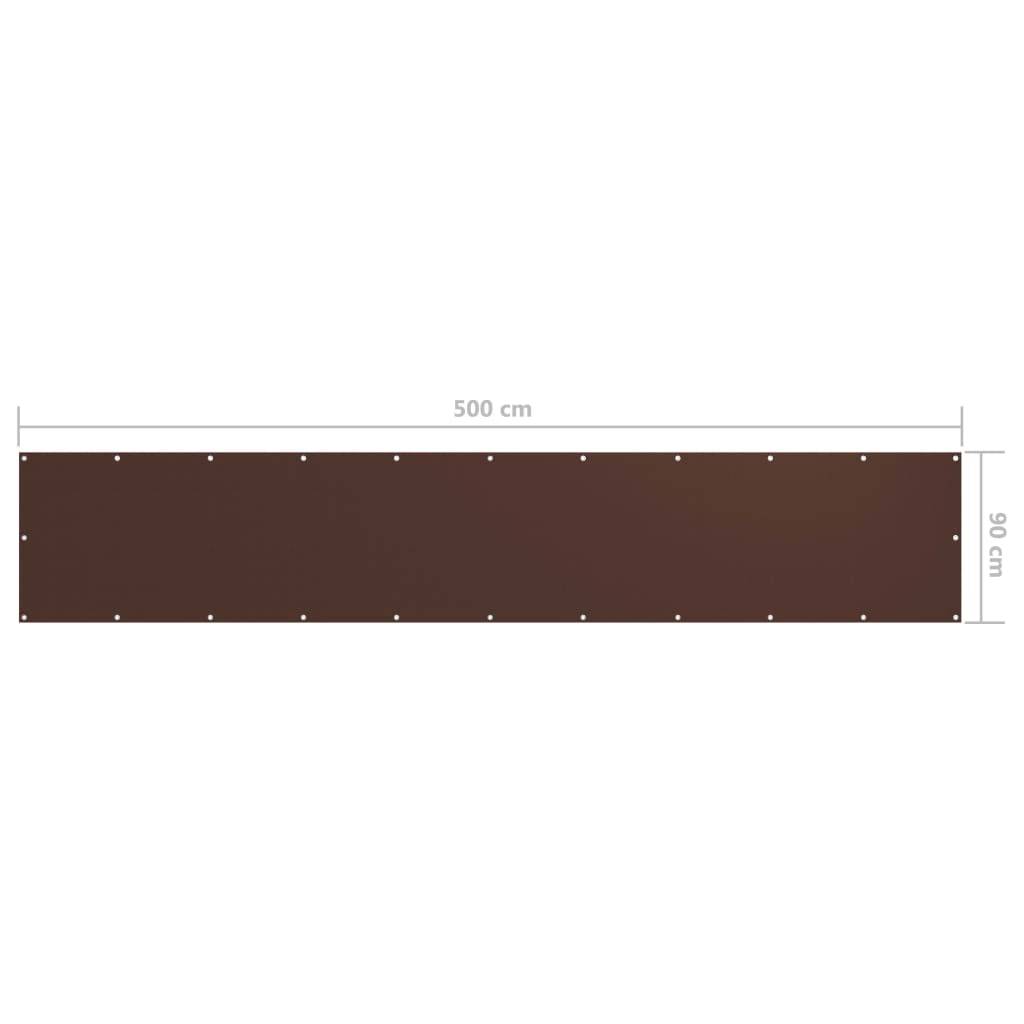 Helloshop26 - Écran de balcon brise pare vue protection confidentialité 90 x 500 cm tissu oxford marron - Imagen 5