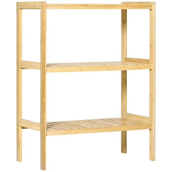 Étagère en bambou à 3 niveaux, bambou, 62 cm x 33 cm x 80 cm, naturel - Image 2