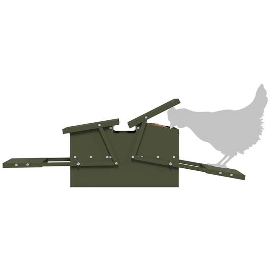 Distributeur Pédale Poule Métal Étanche 10kg Olive - ComfortXL Outdoor Living - Image 5