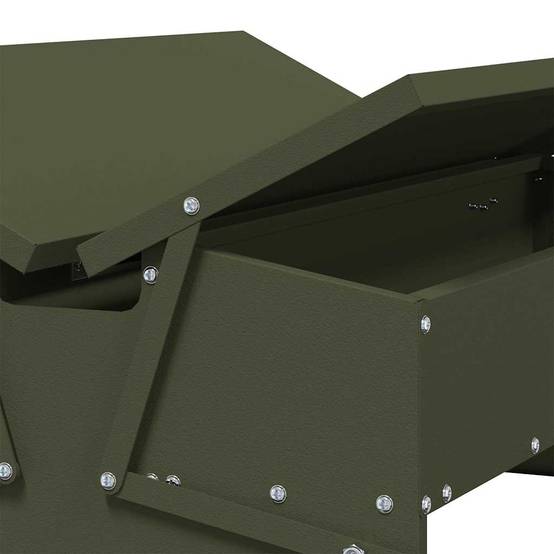 Distributeur Pédale Poule Métal Étanche 10kg Olive - ComfortXL Outdoor Living - Image 9
