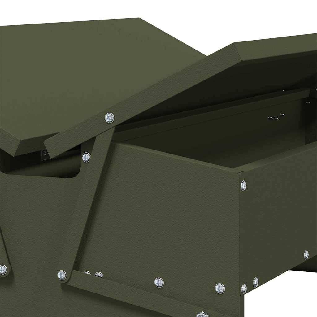 Distributeur Pédale Poule Métal Étanche 10kg Olive - ComfortXL Outdoor Living - Image 9