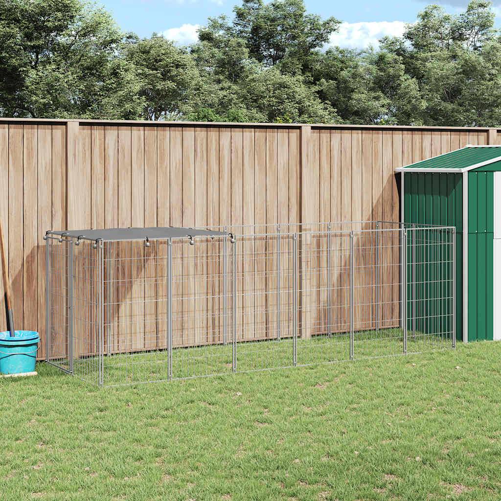 Vidaxl - Chenil Argenté 330x110x110 cm Acier vidaXL 150786 - Imagen 1
