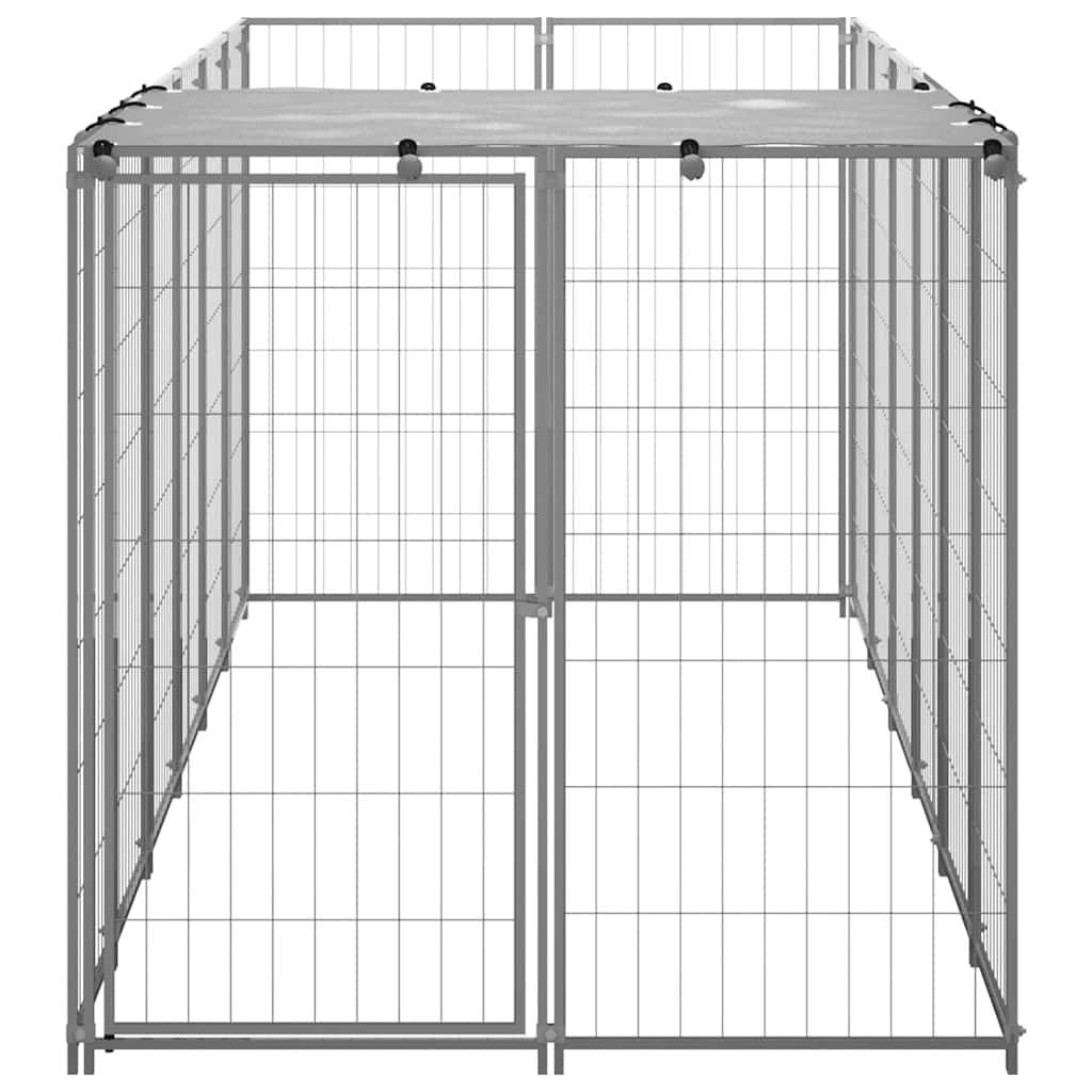 Vidaxl - Chenil Argenté 330x110x110 cm Acier vidaXL 150786 - Imagen 6
