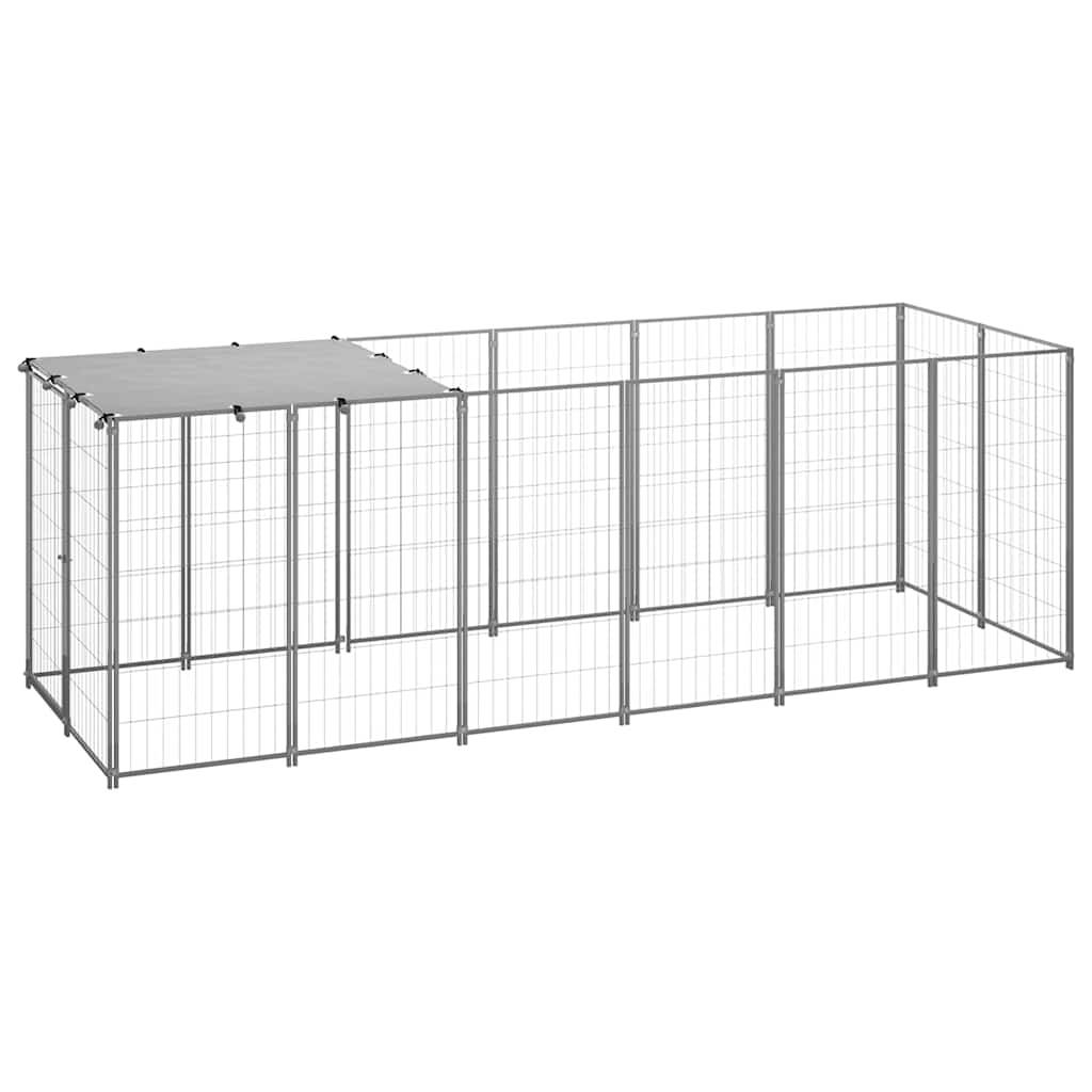 Vidaxl - Chenil Argenté 330x110x110 cm Acier vidaXL 150786 - Imagen 2