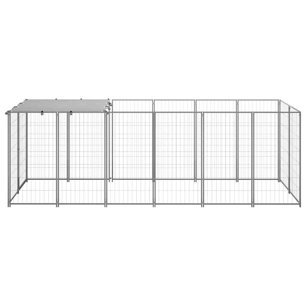 Vidaxl - Chenil Argenté 330x110x110 cm Acier vidaXL 150786 - Imagen 5