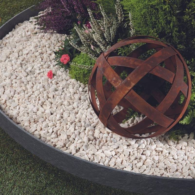 Jardinex - Boule déco jardin métal ajourée - Rouille 40 cm - Jardinex - Imagen 8