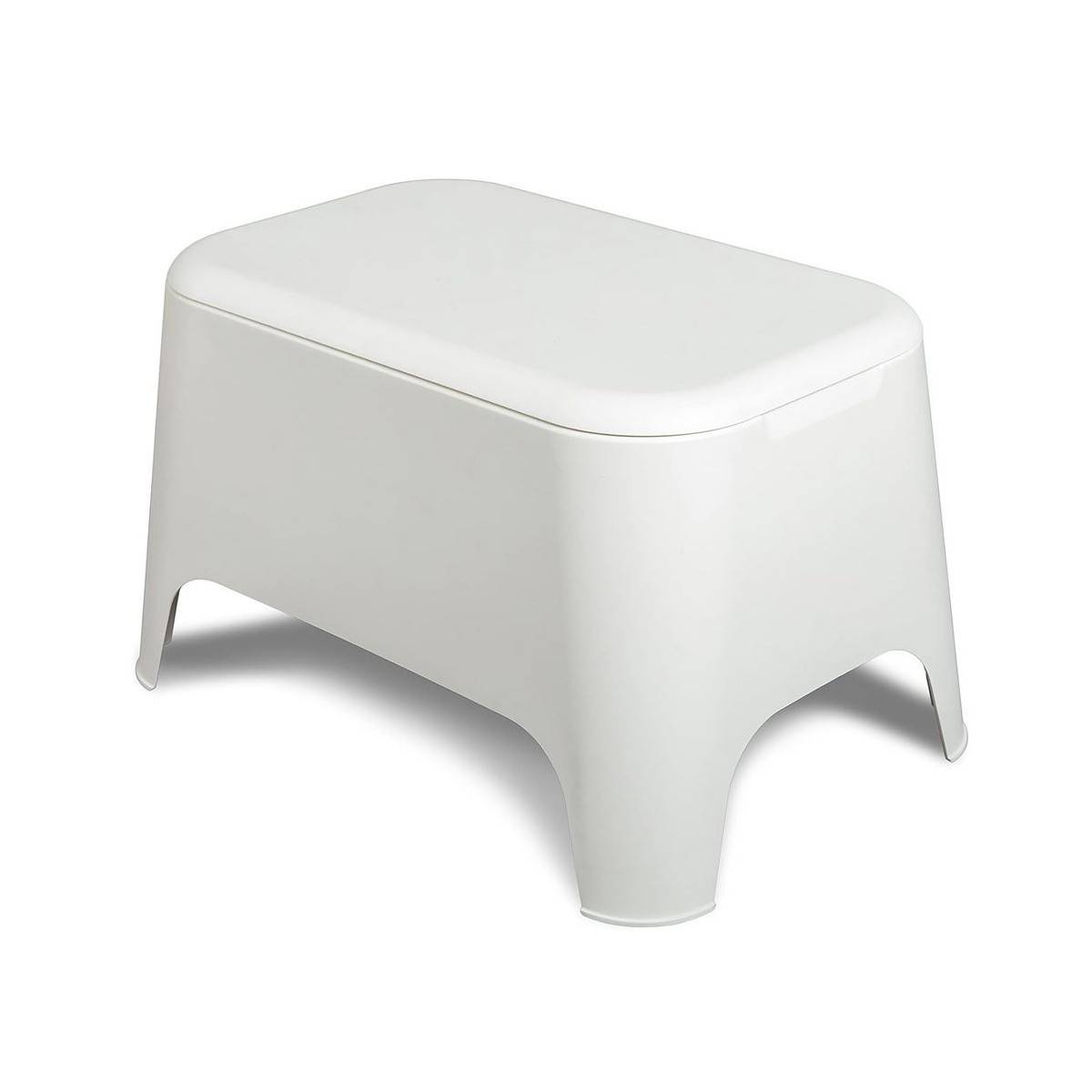 Table basse de jardin 59x 39x 36cm Blanche Avec couvercle Extérieur / Intérieur TOOMAX - Imagen 2