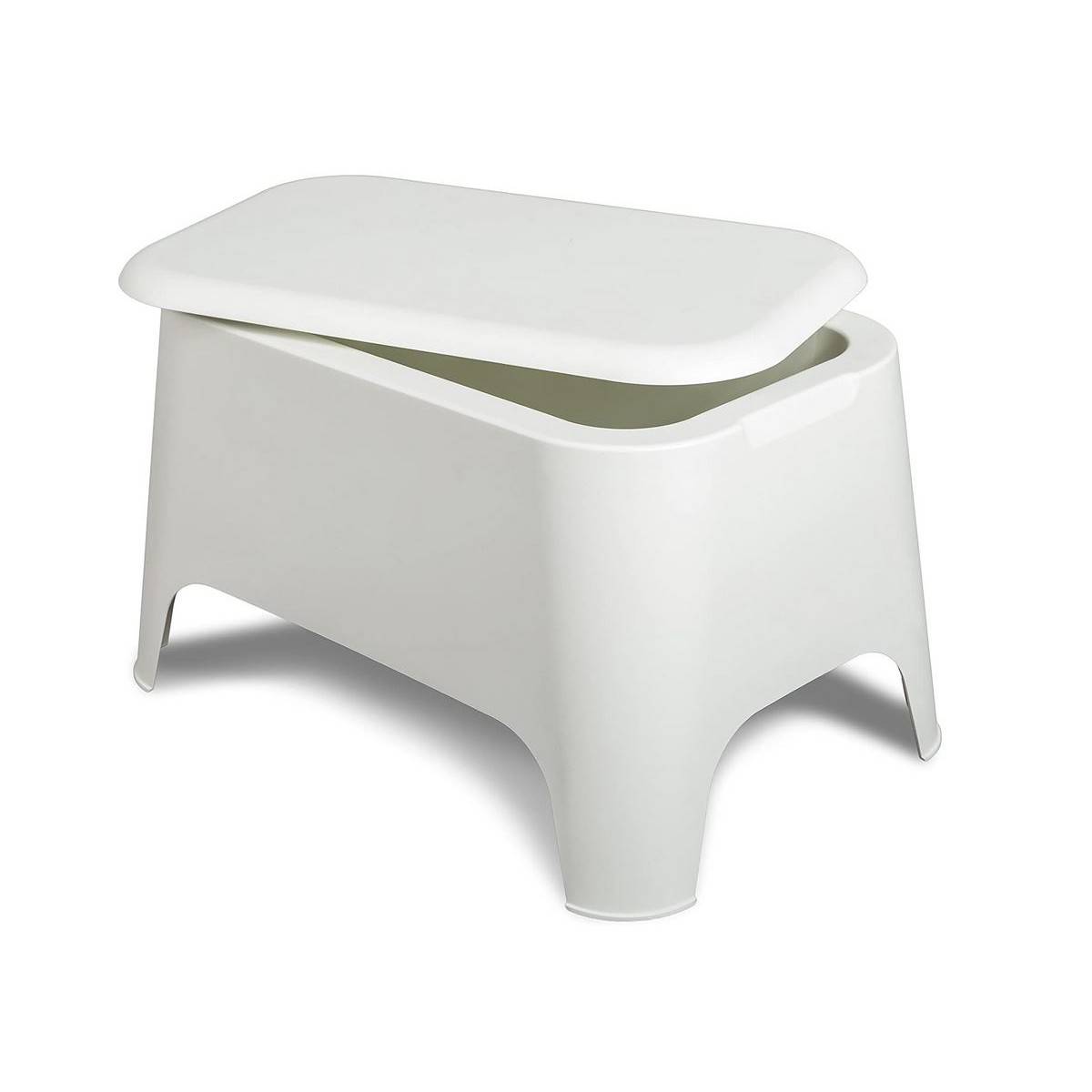 Table basse de jardin 59x 39x 36cm Blanche Avec couvercle Extérieur / Intérieur TOOMAX - Imagen 3