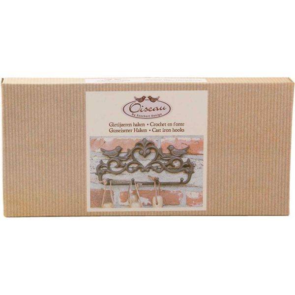 Esschert Design - Porte manteau 4 crochets en fonte Oiseaux Best For Boots - Image 3