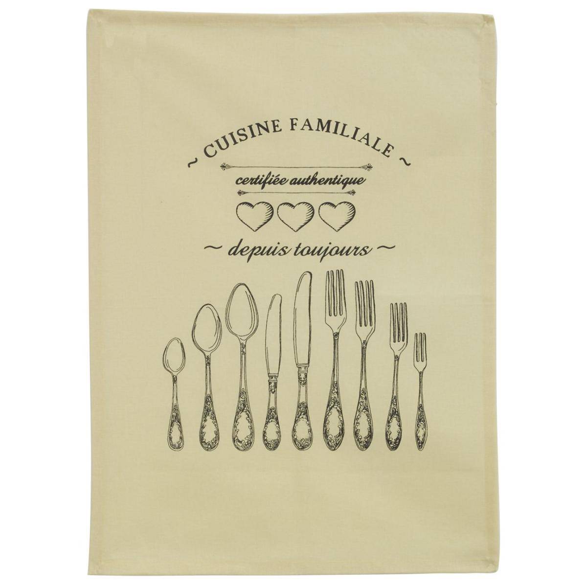 Aubry Gaspard - Torchon 100% coton Cuisine familiale - Image 1