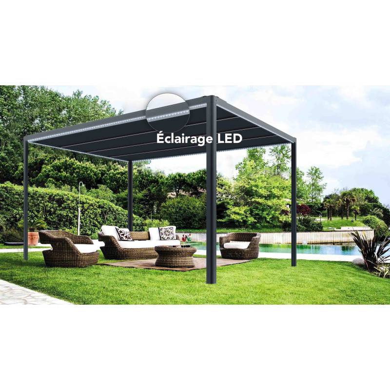 Chalet & Jardin - TOIT TERRASSE ALU - Couv'terrasse® E STORE- 9M² - GRIS Chalet & Jardin - Imagen 4