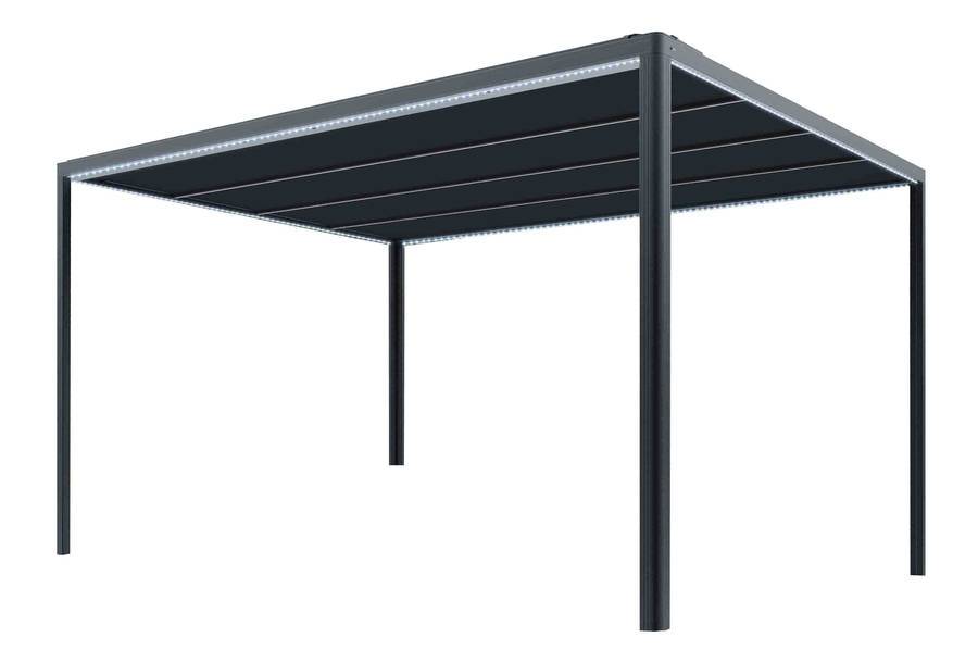 Chalet & Jardin - TOIT TERRASSE ALU - Couv'terrasse® E STORE- 9M² - GRIS Chalet & Jardin - Imagen 1