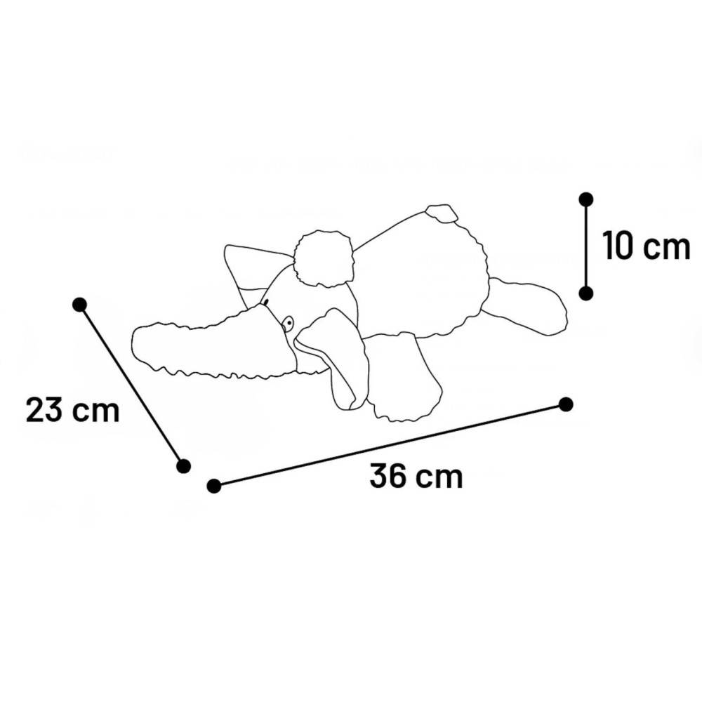 Flamingo - Peluche l'éléphant fanto gris 36 cm pour chien - Imagen 3