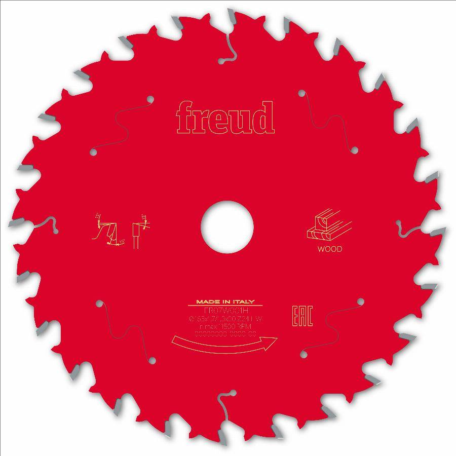 Lame pour scie circulaire portative filaire/sans fil FREUD - Ø165 1,7/1,3 A20 Z24 BA 15° - F03FS09686 -FR07W001H - Imagen 2