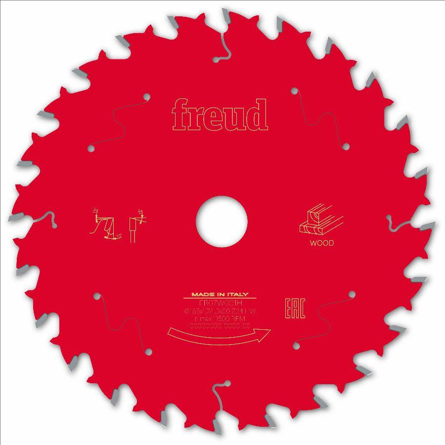 Lame pour scie circulaire portative filaire/sans fil FREUD - Ø165 1,7/1,3 A20 Z24 BA 15° - F03FS09686 -FR07W001H - Imagen 1