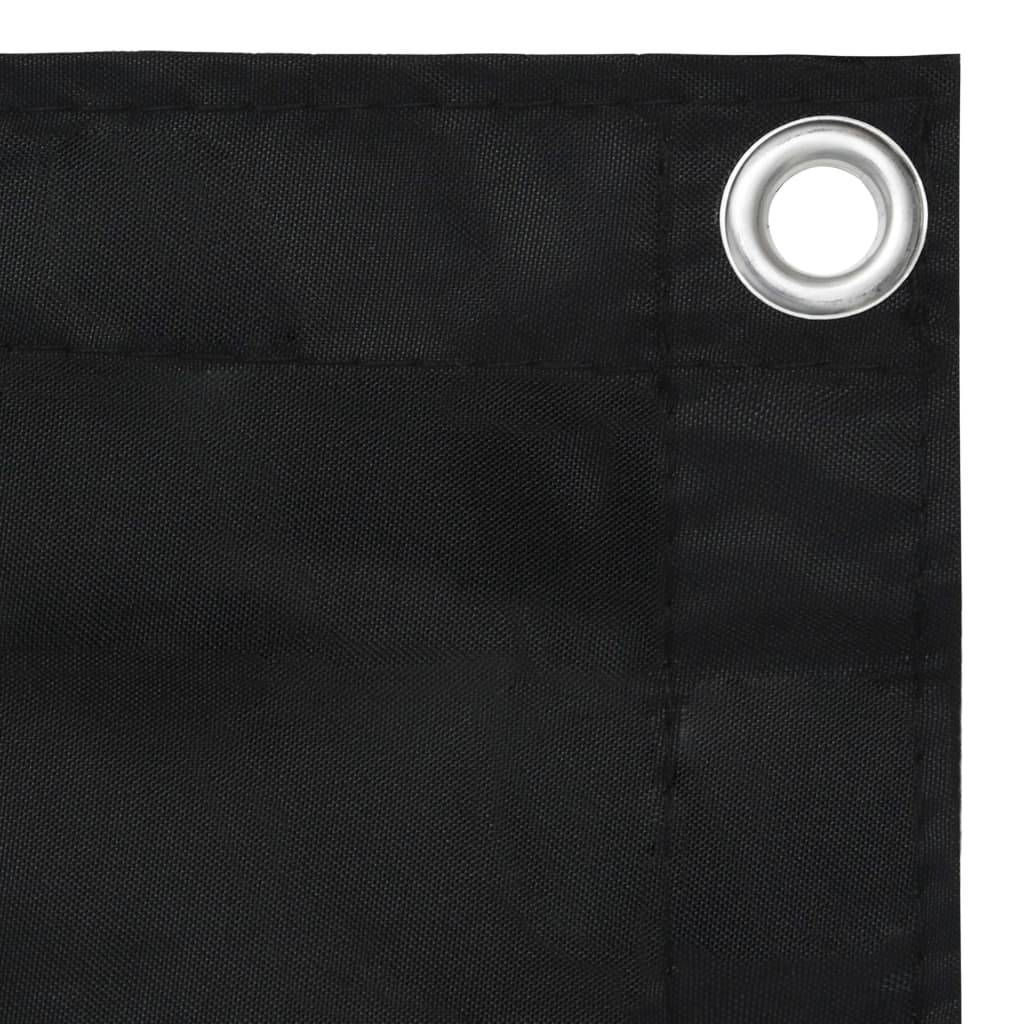 Helloshop26 - Écran de balcon brise pare vue protection confidentialité 90 x 600 cm tissu oxford noir - Imagen 3