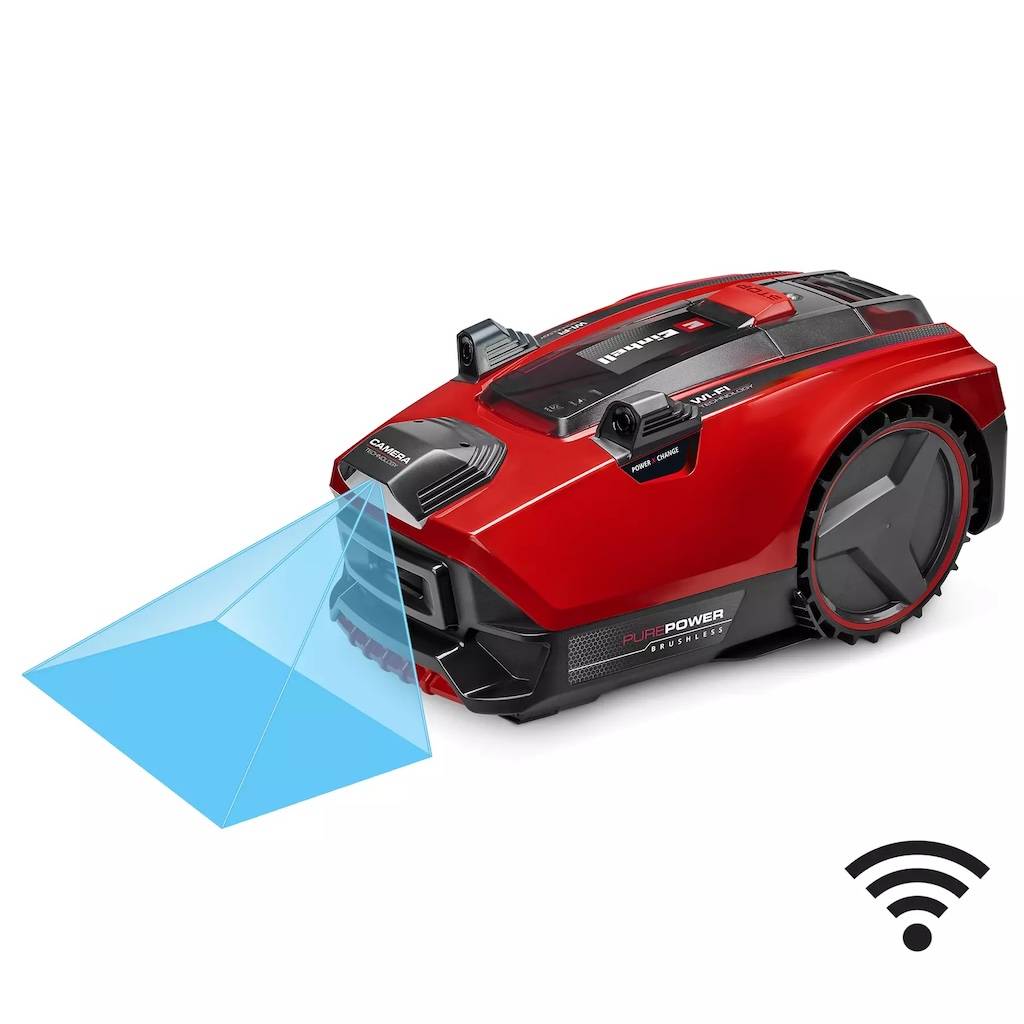 Einhell - Robot-tondeuse à batterie – FREELEXO CAM PLUS 600 – sans câble périphérique – coupe 600 m² – inclinaison 25 % – batterie 18 V 4 Ah incluse
