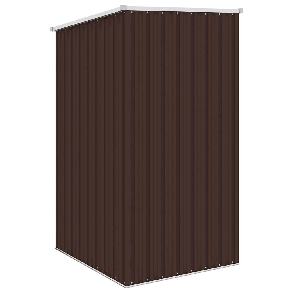 Helloshop26 - Abri de jardin cabane cabanon maison de stockage remise extérieur hangar outils robuste marrron 87 x 98 x 159 cm acier galvanisé marron - Imagen 4