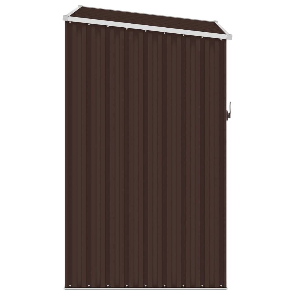 Helloshop26 - Abri de jardin cabane cabanon maison de stockage remise extérieur hangar outils robuste marrron 87 x 98 x 159 cm acier galvanisé marron - Imagen 3