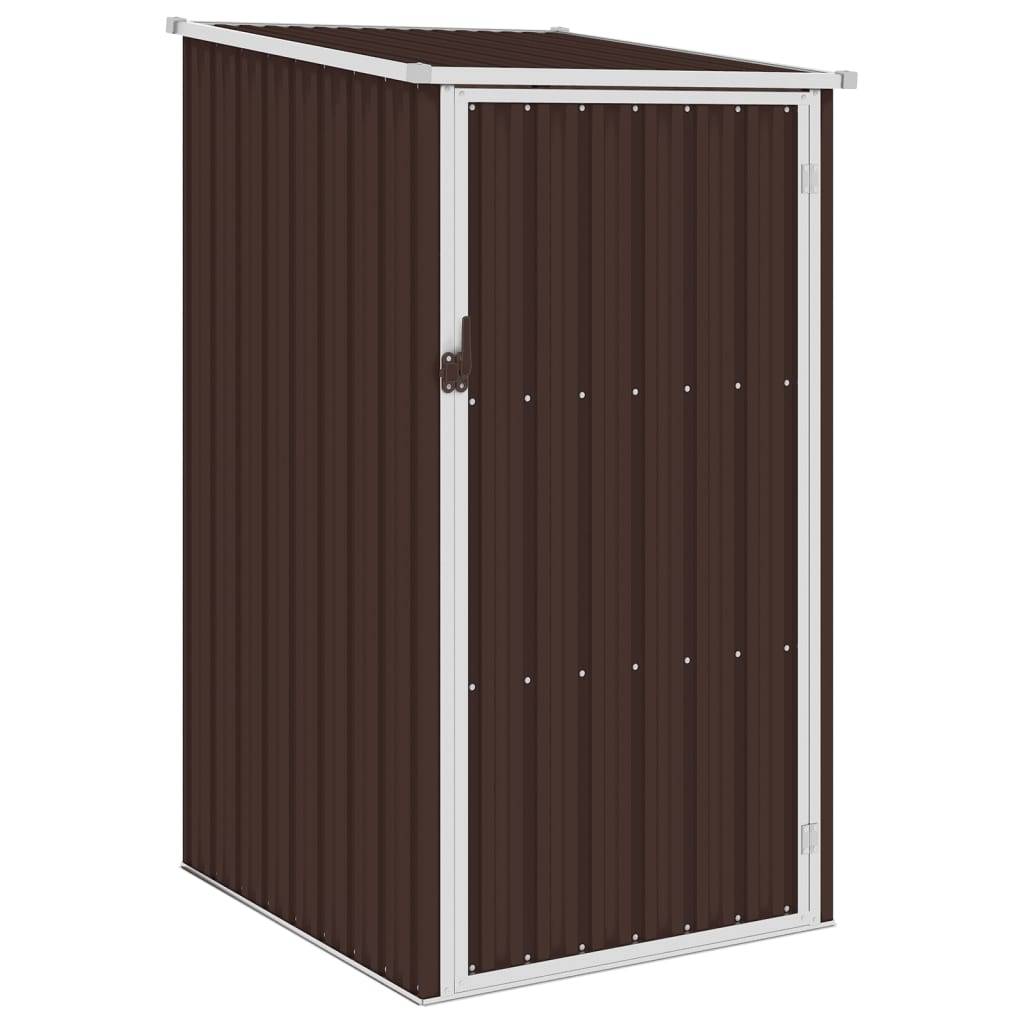 Helloshop26 - Abri de jardin cabane cabanon maison de stockage remise extérieur hangar outils robuste marrron 87 x 98 x 159 cm acier galvanisé marron - Imagen 1
