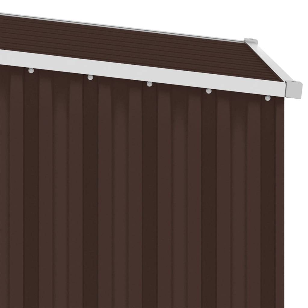 Helloshop26 - Abri de jardin cabane cabanon maison de stockage remise extérieur hangar outils robuste marrron 87 x 98 x 159 cm acier galvanisé marron - Imagen 6