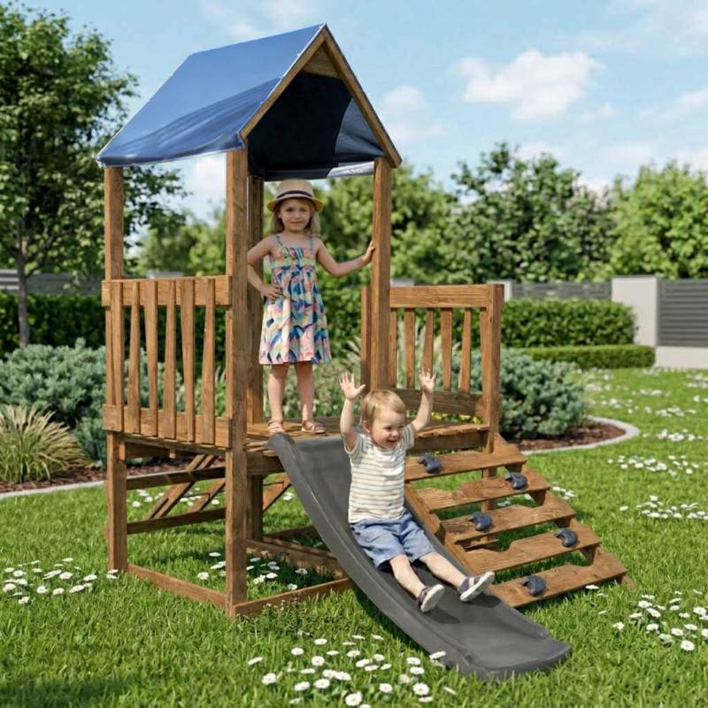 Soulet - Aire de jeux en bois premier âge avec toboggan ATHENES - Image 7