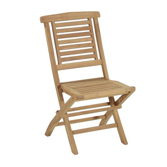 Chaises de jardin pliantes en teck massif Barbade (lot de 4) - TECK'Attitude - Image 5