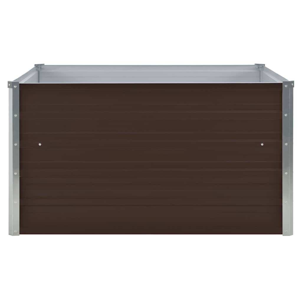Vidaxl - Jardinière 100 x 100 x 45 cm Acier galvanisé Marron vidaXL 47023 - Image 4