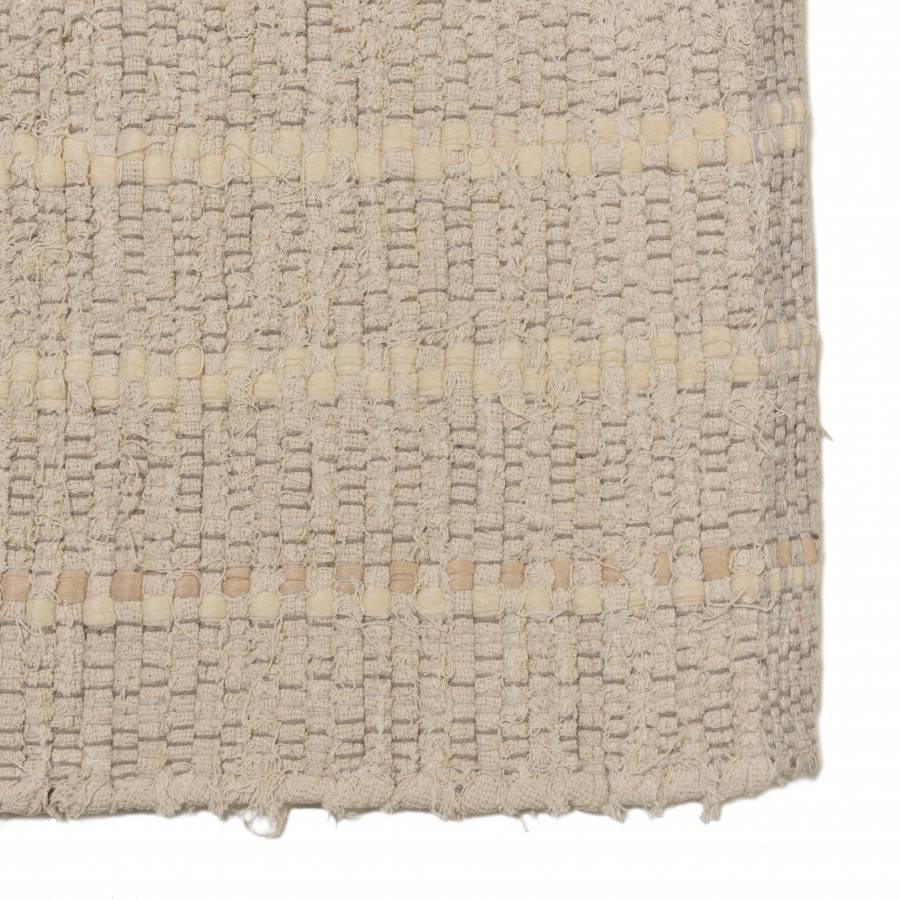 Macabane - CHARLES - Tapis rectangulaire 200x290cm en coton recyclé couleur ivoire - Imagen 5