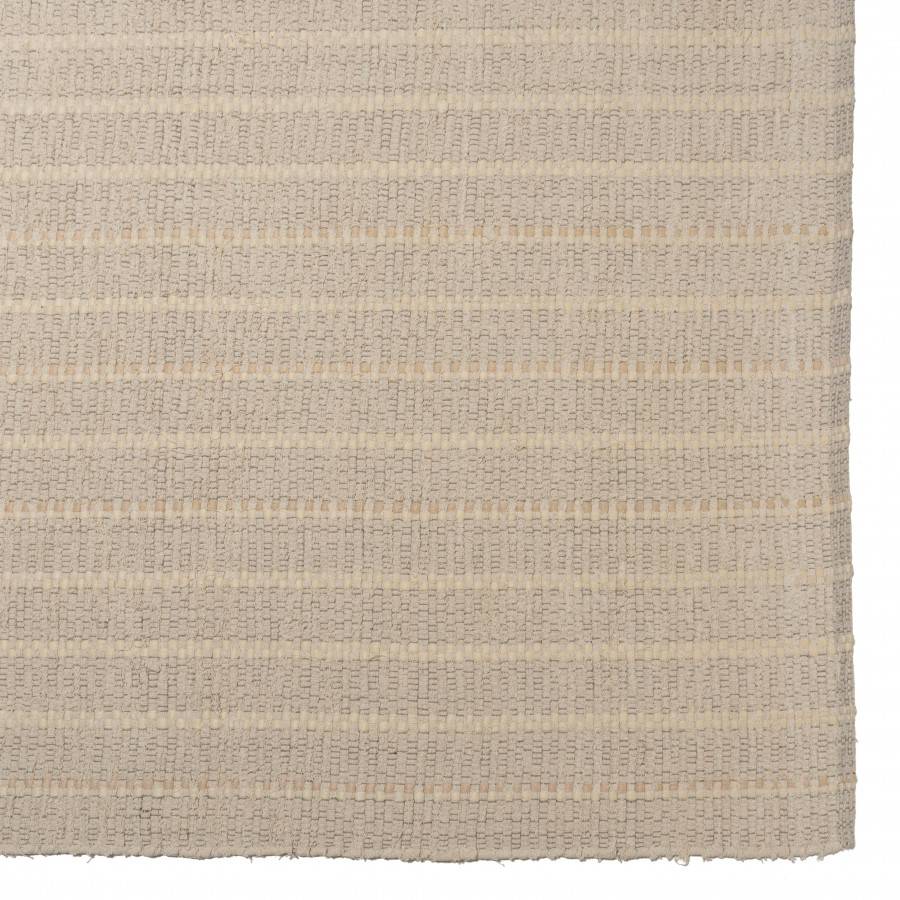 Macabane - CHARLES - Tapis rectangulaire 200x290cm en coton recyclé couleur ivoire - Imagen 4