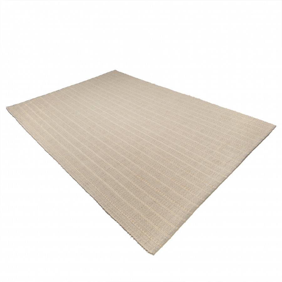 Macabane - CHARLES - Tapis rectangulaire 200x290cm en coton recyclé couleur ivoire - Imagen 1