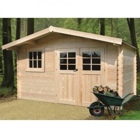 Abri de jardin LINZ en bois 13,21m², Toiture Toit standard (roofing), Plancher Non - Imagen 1
