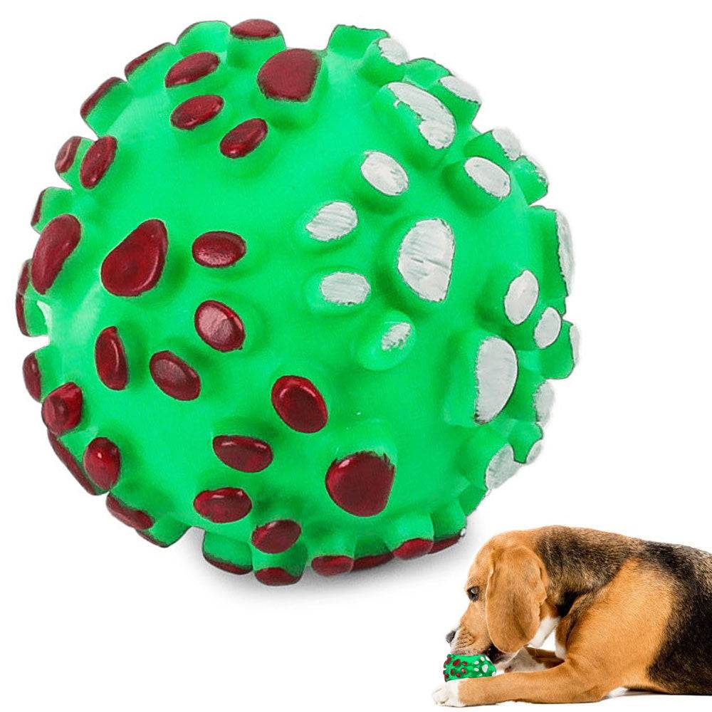 Objet chien couineur balle de dentition caoutchouc couleurs - Image 1