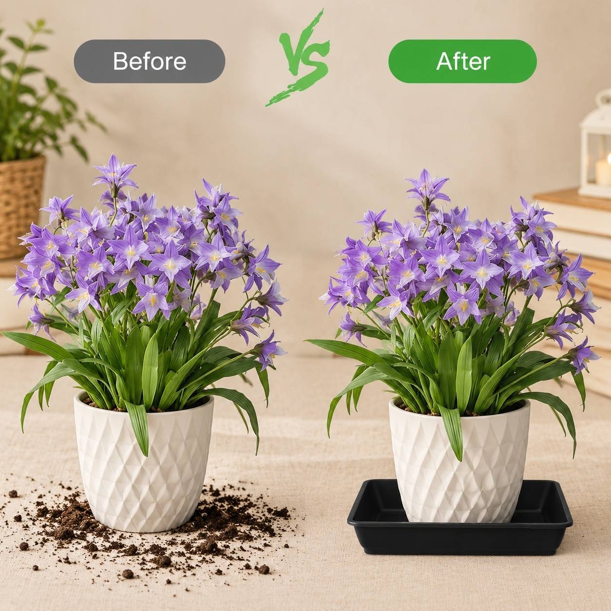12 Soucoupes Plastique Rectangulaires pour Plantes Balcon Intérieur Extérieur - Image 9