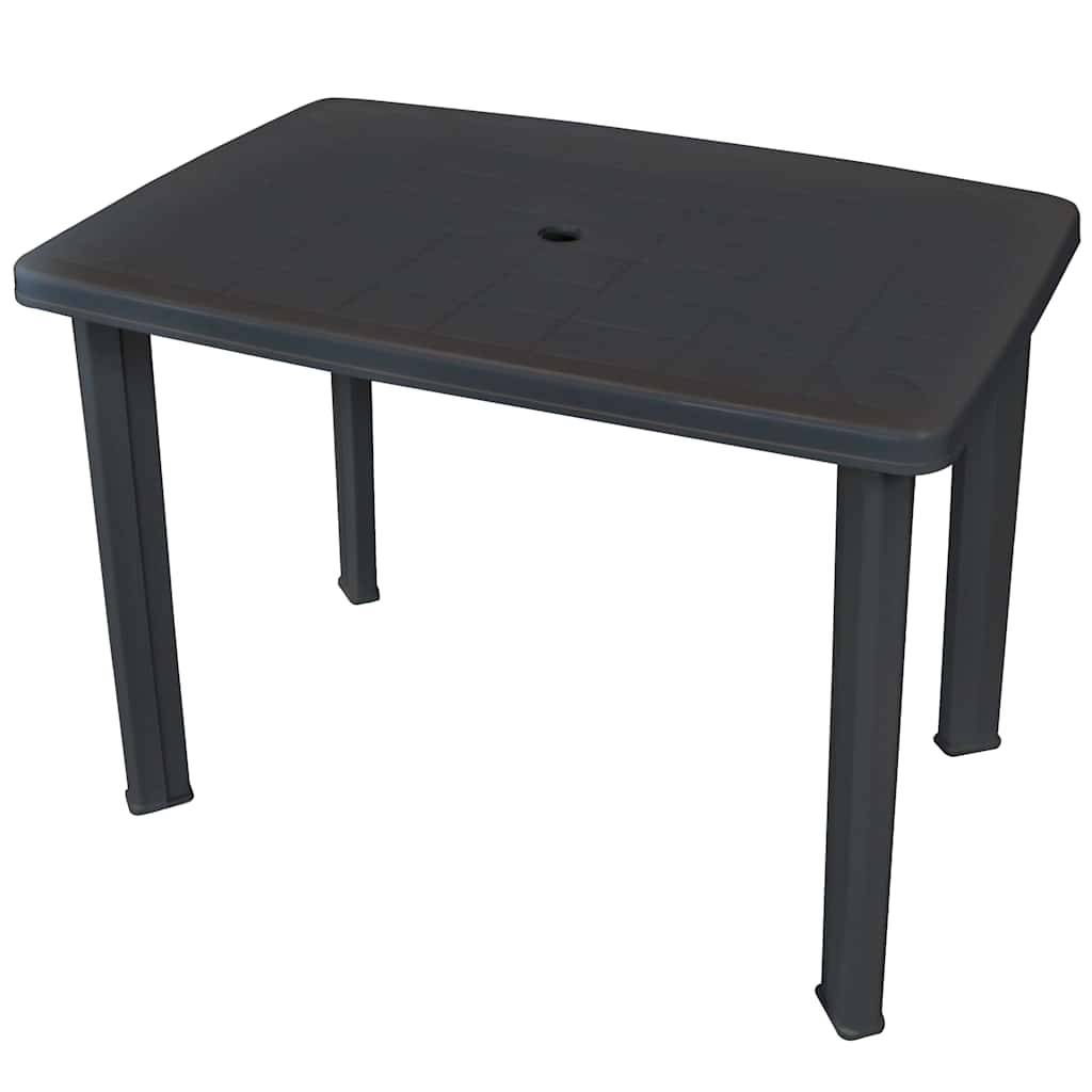 Table de jardin en plastique anthracite 101 x 68 x 72 cm - PANGIVO - Image 2