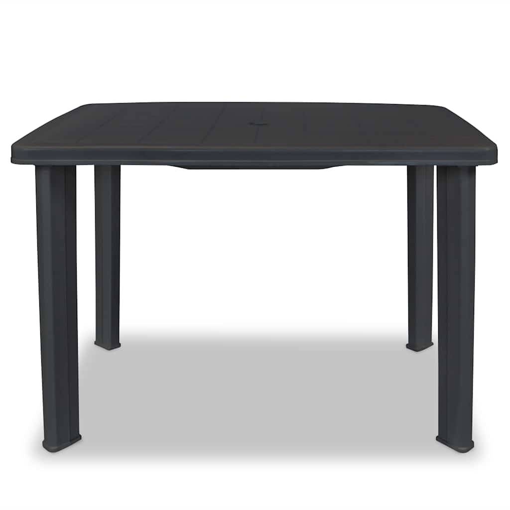 Table de jardin en plastique anthracite 101 x 68 x 72 cm - PANGIVO - Image 3