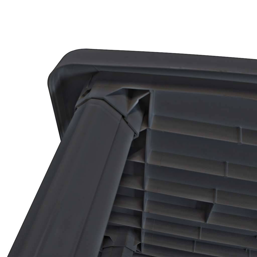 Table de jardin en plastique anthracite 101 x 68 x 72 cm - PANGIVO - Image 4