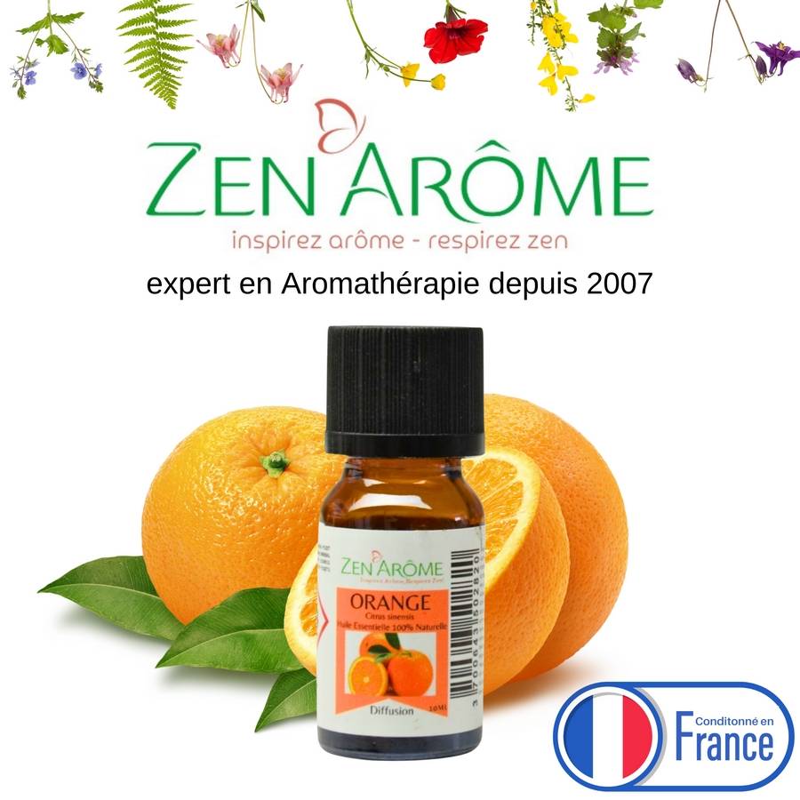 Huile Essentielle d'Orange Douce – 100% Pure et Naturelle - Diffusion pour Aromathérapie – 10ml – Conditionné en France - Zen'Arôme