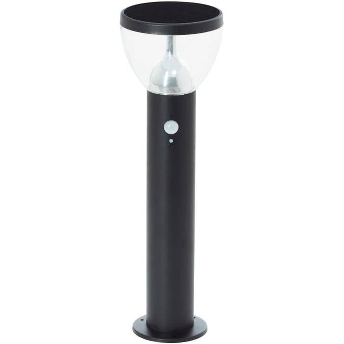 Brilliant - Borne solaire LED Tulip détecteur de mouvement 4 W, 430 lm, 3000 K, noir - BRILLIANT - Image 1