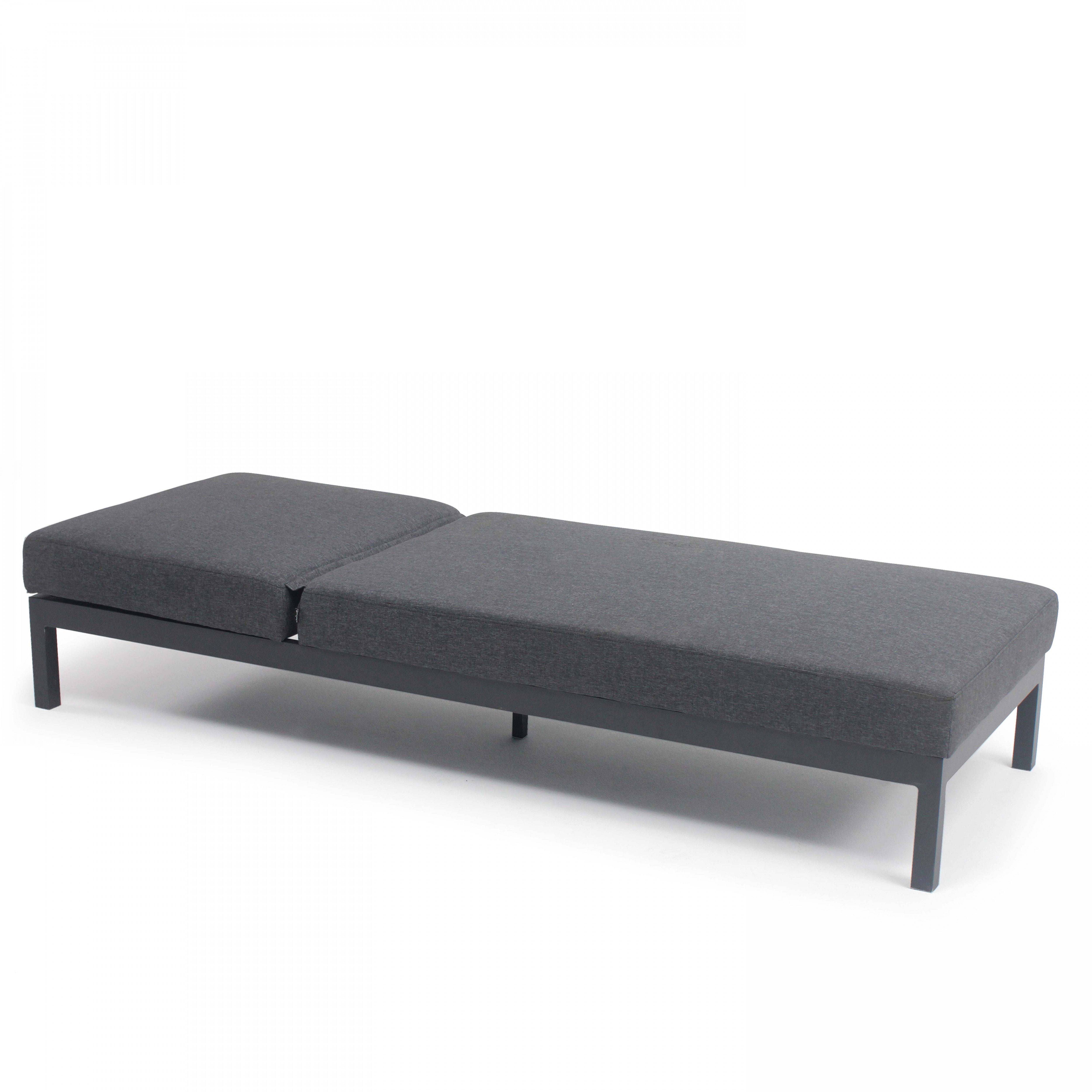 Oviala - Bain de soleil inclinable en aluminium gris Galapagos - Oviala - Image 4