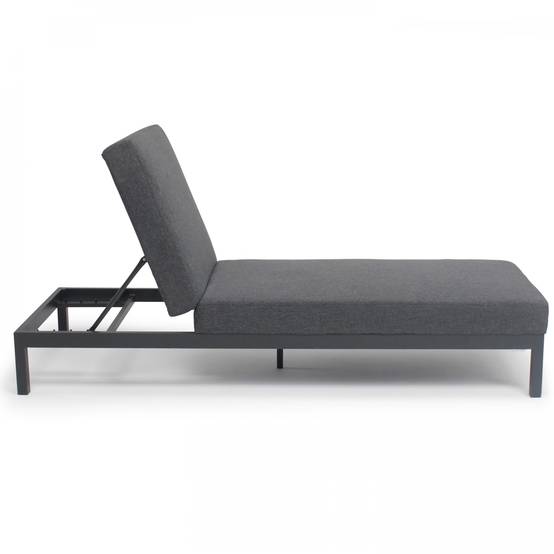 Oviala - Bain de soleil inclinable en aluminium gris Galapagos - Oviala - Image 5