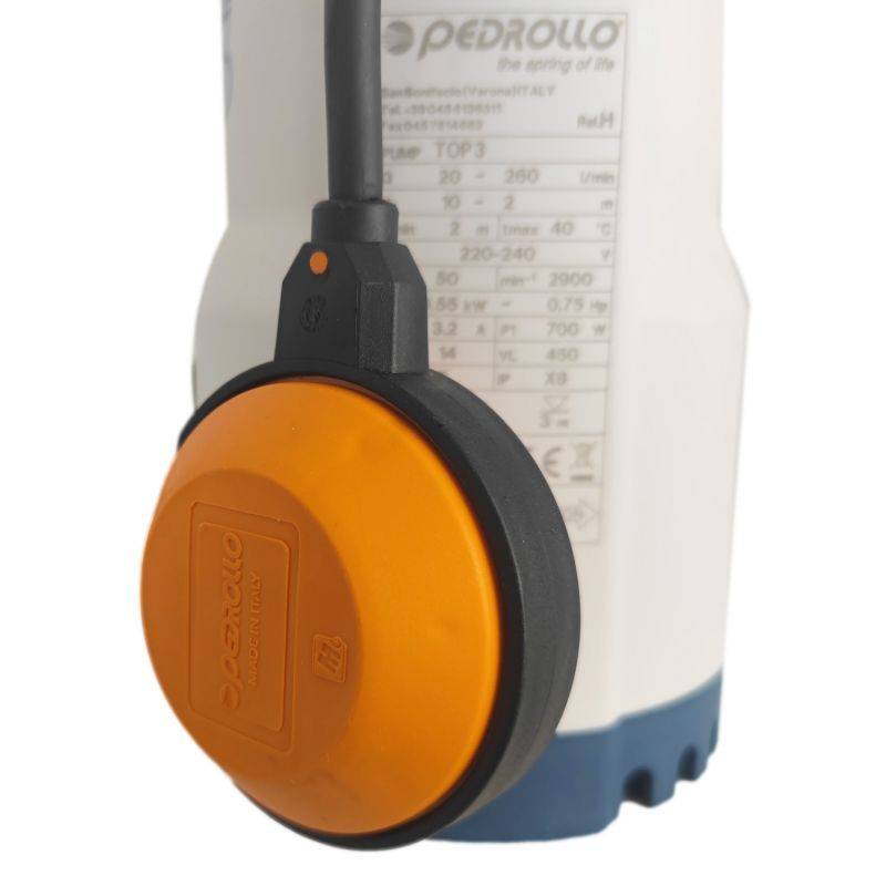 Pompe de relevage Pedrollo TOP3 0,55 kW jusqu'à 15,6 m3/h monophasé 220V - Image 10